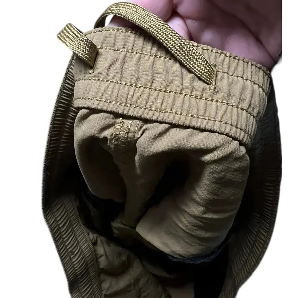 The North Face Men's Nylon Shorts Khaki/Brown Elastic Waist Drawstring XXL
